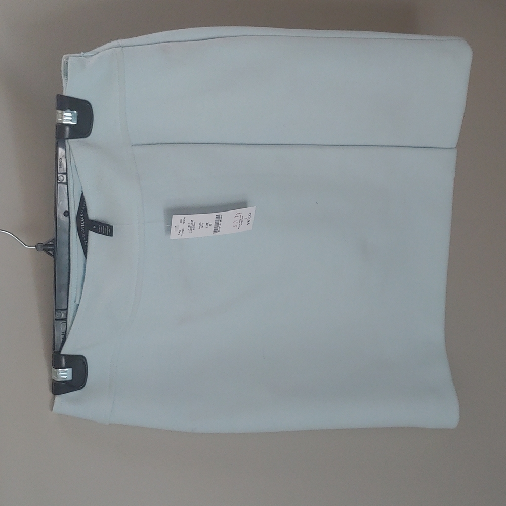 White House Black Market Light Aqua Boot Skirt